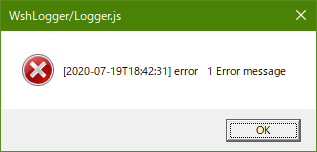 WshLogger/Popup Window